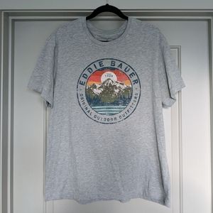 Eddie Bauer grey mountain t-shirt